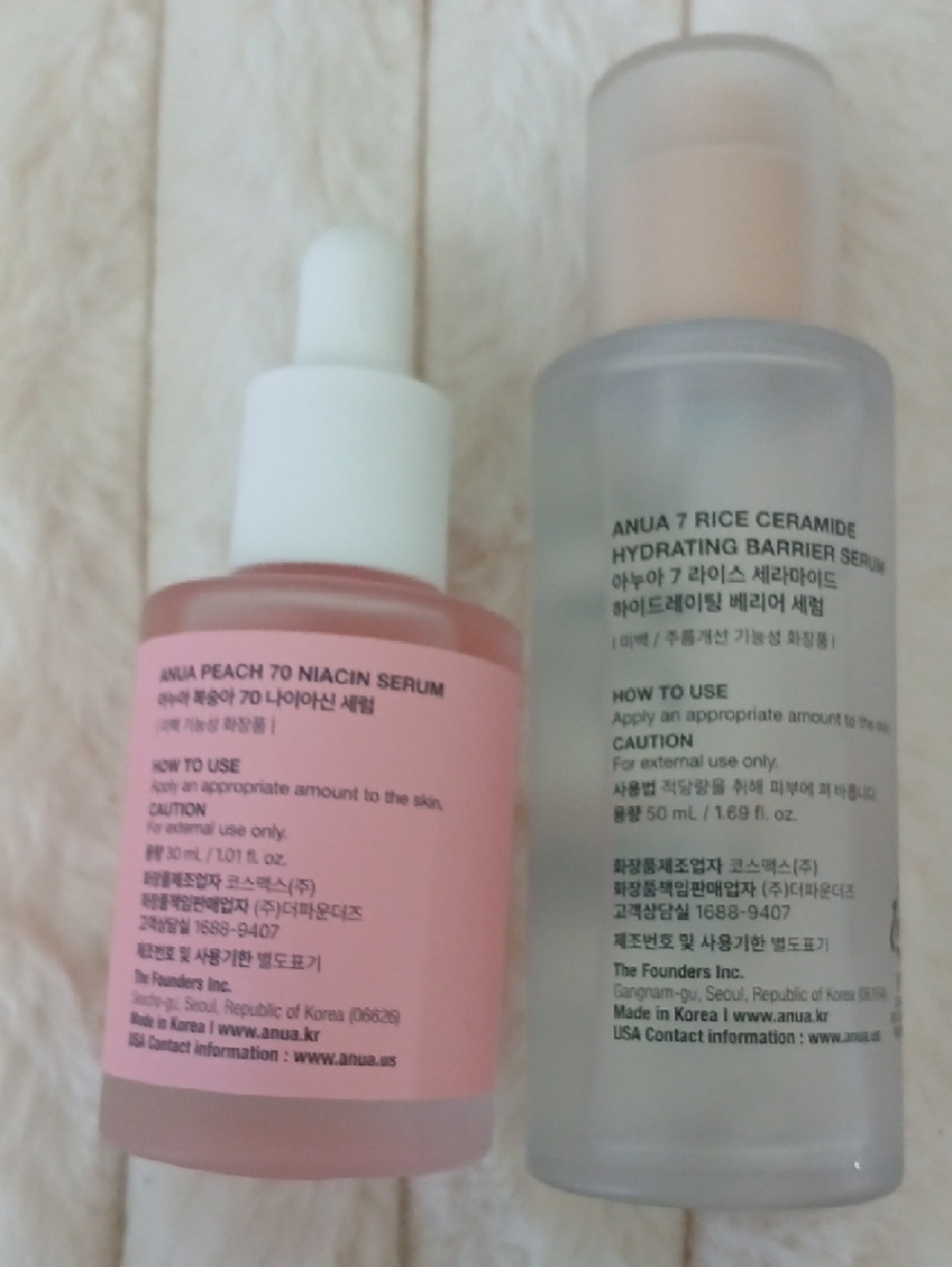 70+ Peach Niacin Serum & 7+ Rice Ceramide Hydrating Serum - Pink & Clear - Picture 2 of 6
